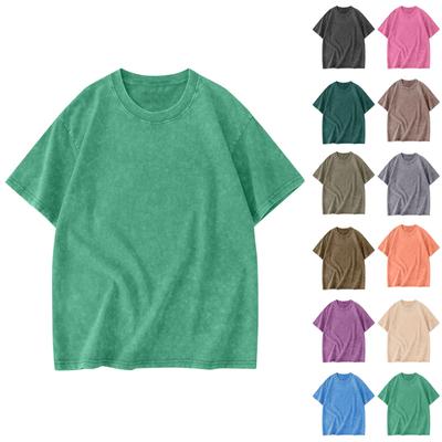 Adult T-shirt Casual Loose Printed Round Neck Pullover Short Sleeve T-shirt Top