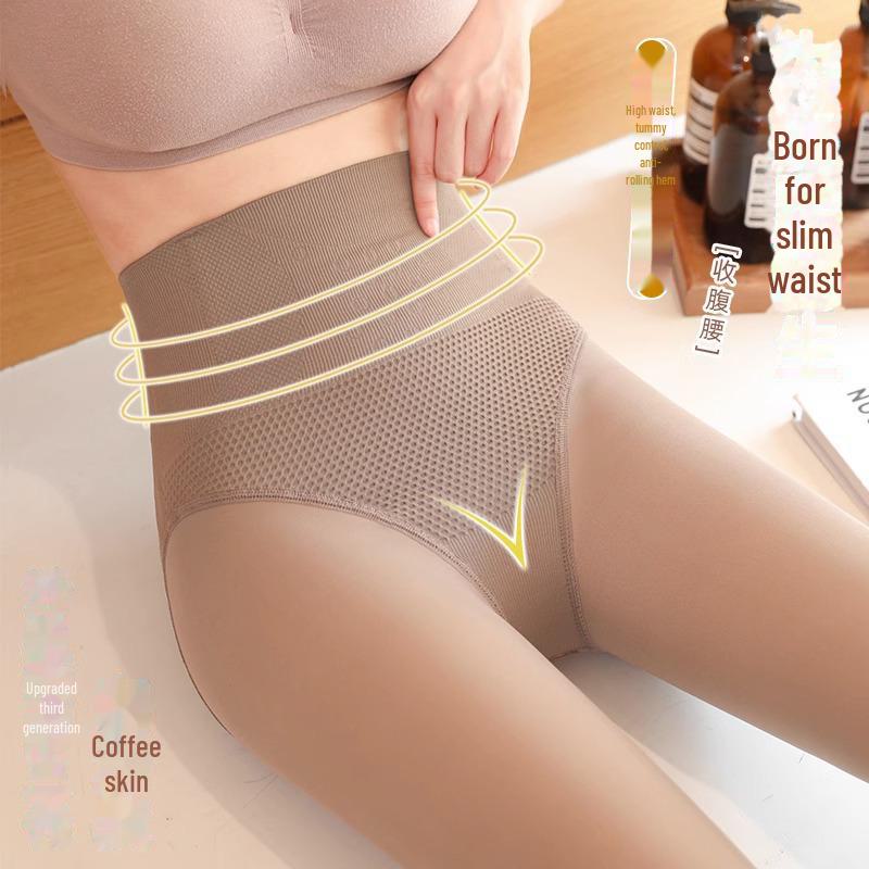 High Waist Transparent Tights: Faux Bare Leg Pantyhose with Velvet Lining for All Seasons