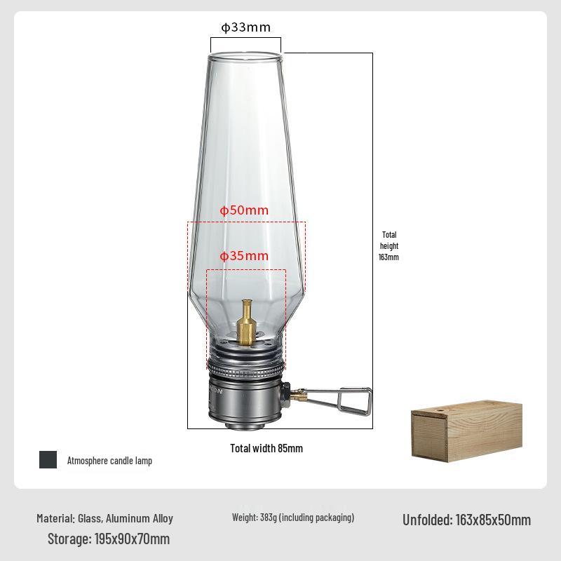 Koman T-1 Outdoor Gas Wickless Candle Light for Camping