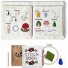 Beginner Embroidery Stitch Book with Fabric Pages, 30 Hand Embroidery Stitches for Adults, DIY Sewing Kit with Floral Motifs, Starter Practice Pattern