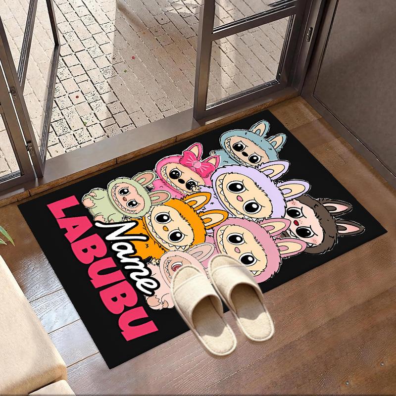 Custom Name Personalized Labubu Print Carpet, Versatile Home Decor Rug, for Playroom, Apartment, Balcony, Entryway, Hallway Gift