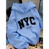 Women'S Light Pattern Hooded Sweatshirt Oversized Comfortable Fabric Fashion Casual