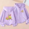 Kids Cardigan Sweatshirt Girls Boy 3-12 Years Hoodie Zipper Style Popular Anime Print Sports Casual Fashion Loose Coat Clothing
