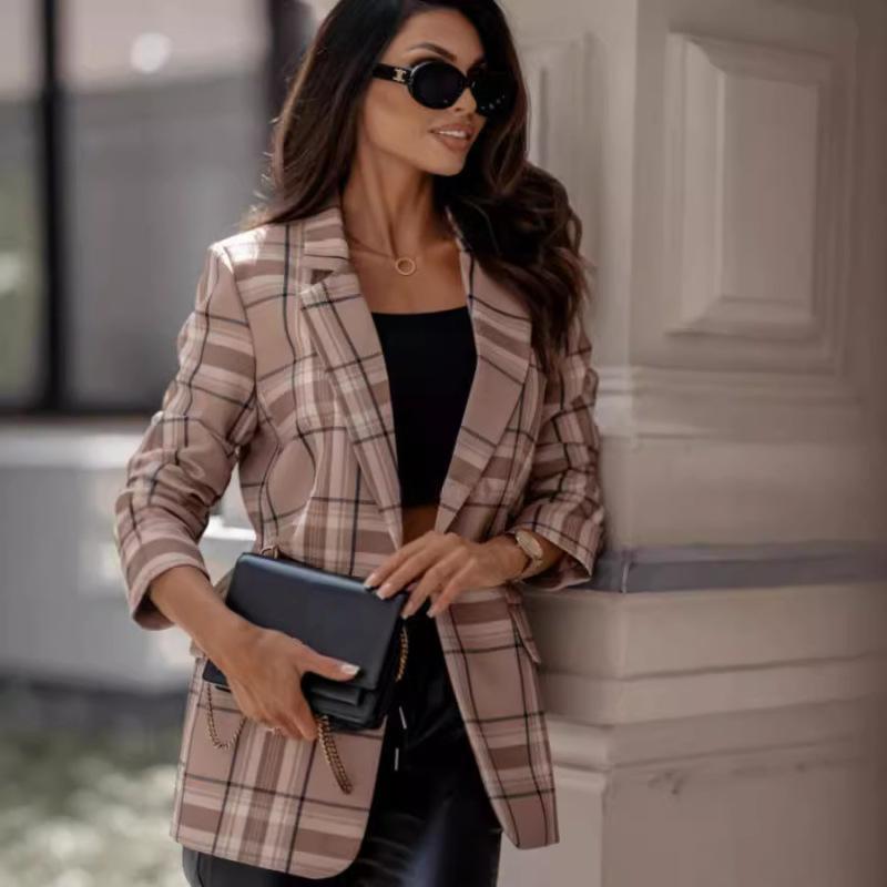 Tooxika New Autumn Plaid Small Suit Jacket