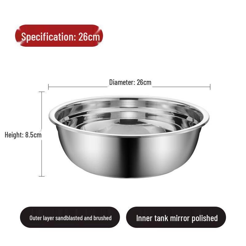 Stainless Steel Korean Style Deep Bowl