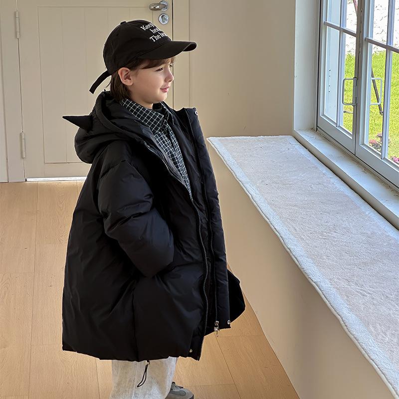 Children's Warm and Cute Mid-length Thick Winter Jacket for Boys and Girls