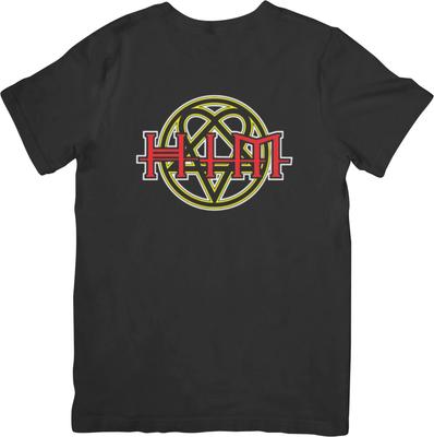 H.I.M Heavy Metal Musik Unisex Passform für Männer & Frauen Qualitäts-Baumwoll-T-Shirt Schwarz