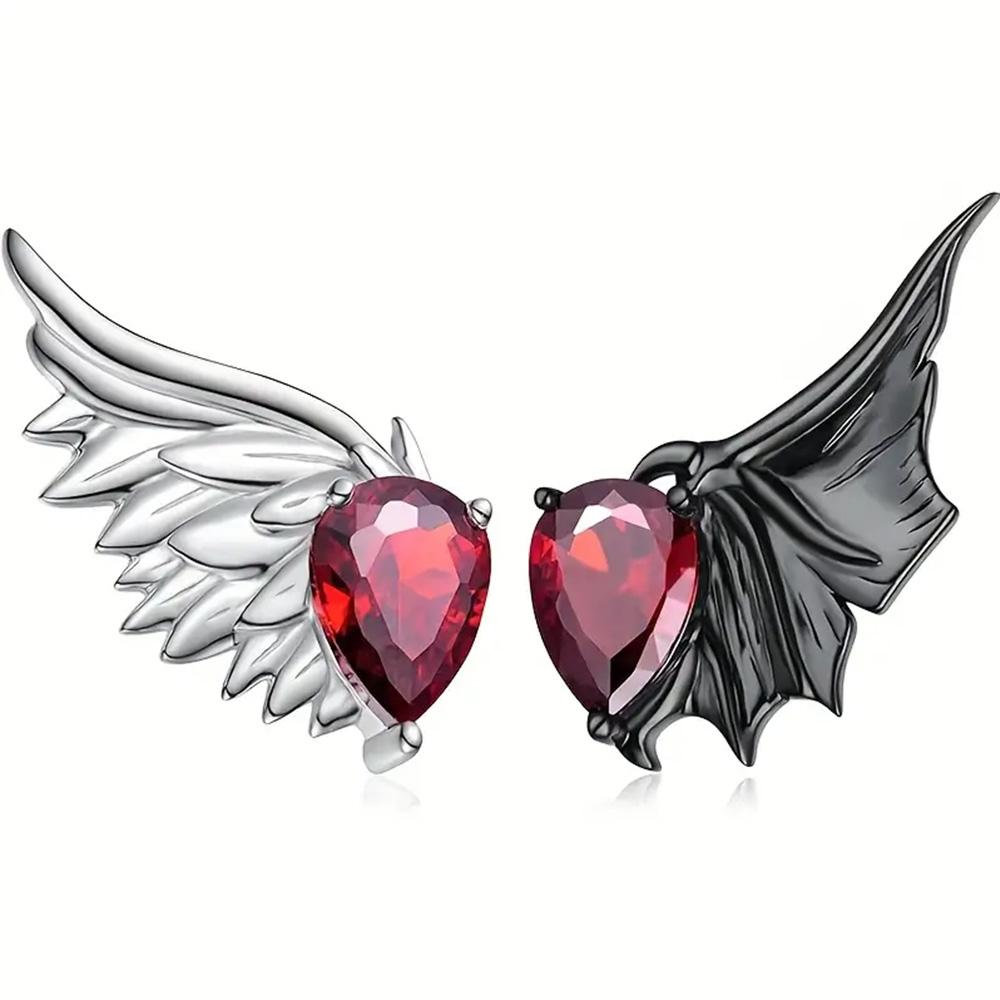 1Pc/4Pc Creative Fashion Easter Halloween Palm Love Earrings Skull Angel Wings Earrings