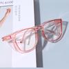 1pcs New Pink Anti-blue Pollen Mirror Fashion Male And Female Personality Flat Light Mirror Anti-fog Protection Glasses