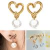 Earrings Bowknot Faux Pearl Design Beautiful Alloy Jewelry Gift Ear Stud for Party