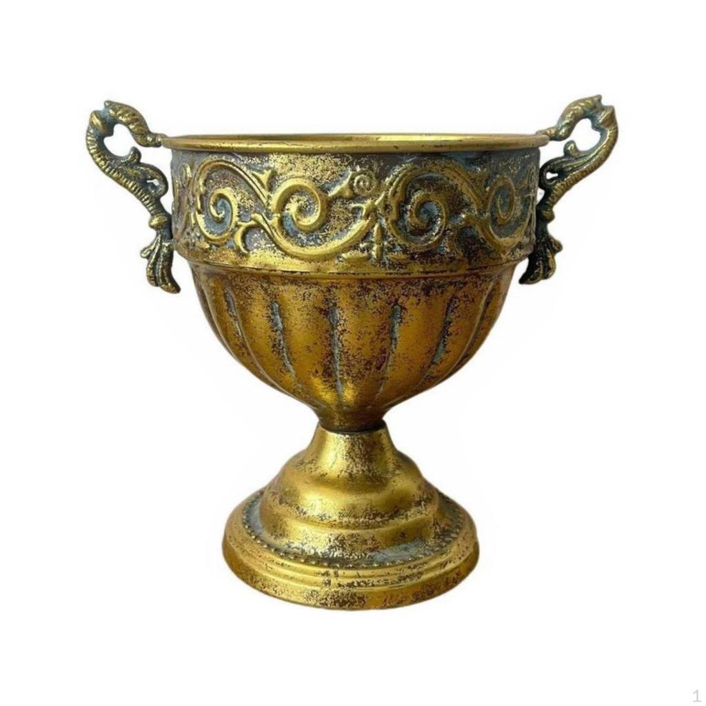Pedestal Urn AntiqueStyle Vase with Base VintageInfluenced Tabletop for Wedding