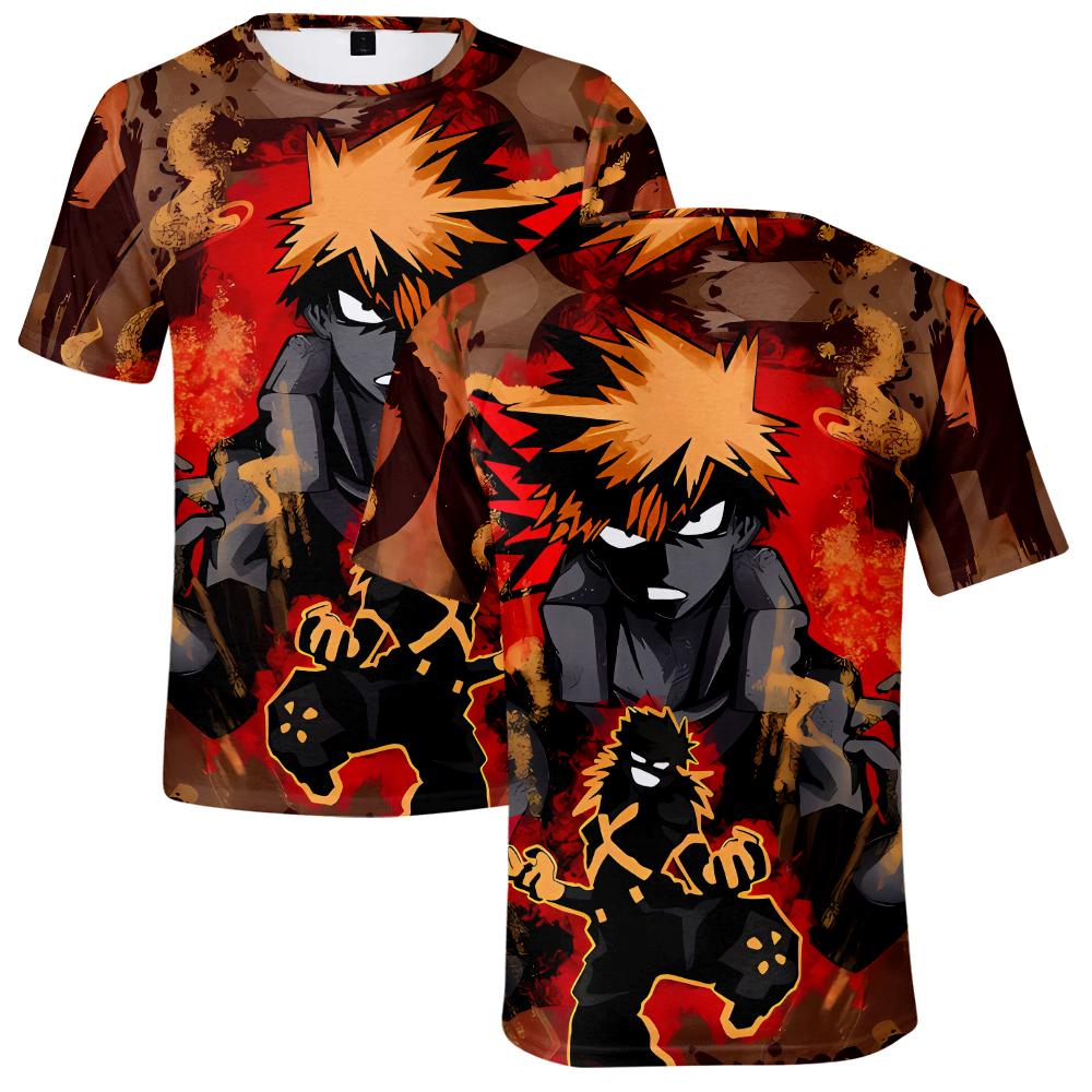 Fashion for Fans of My Hero Academia Anime Women Men s Casual Graphic Printed Short Sleeve T-shirts XS