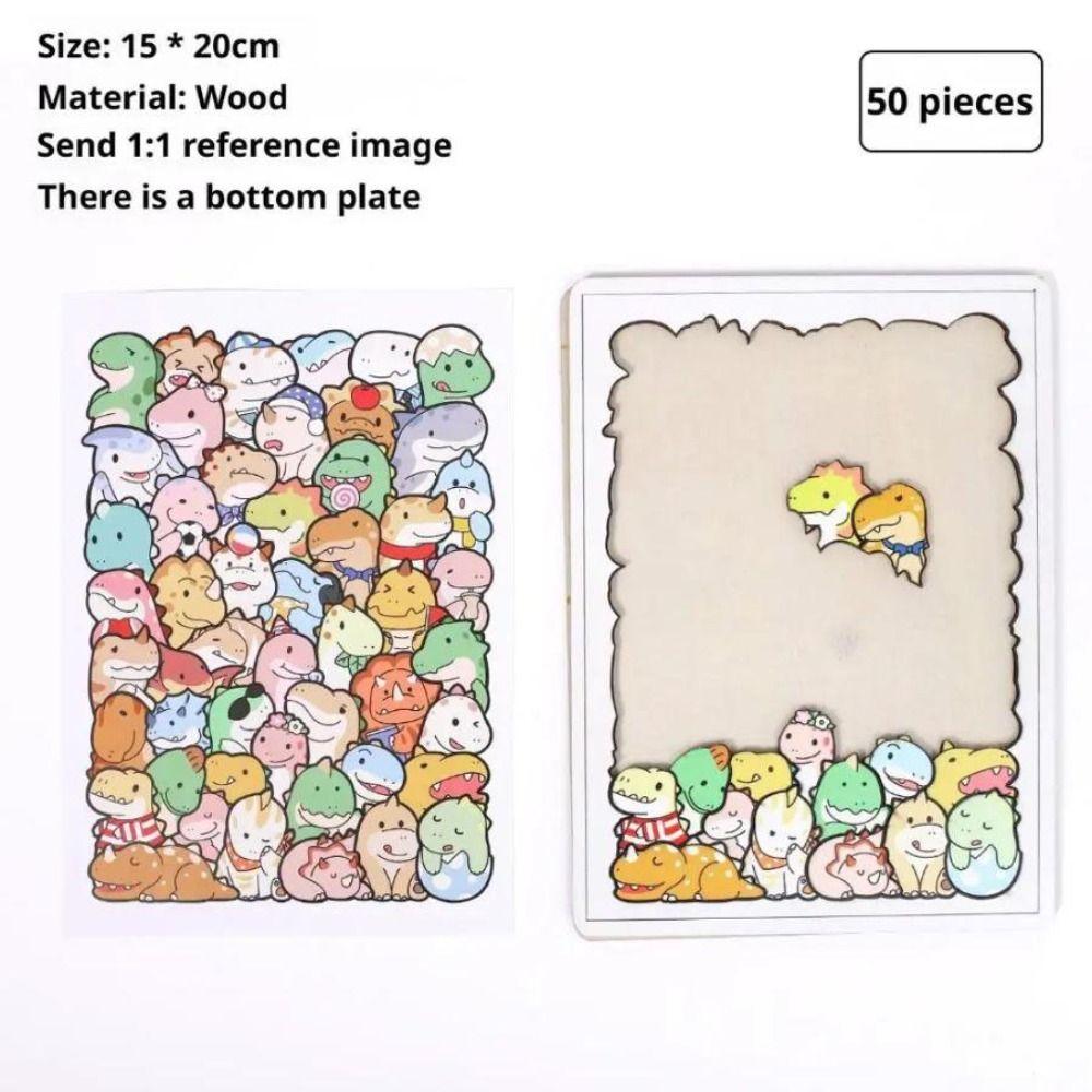 Irregular Shaped Cartoon Shape Puzzles Dinosaur Animal Shape Puzzles  Desk Decoration