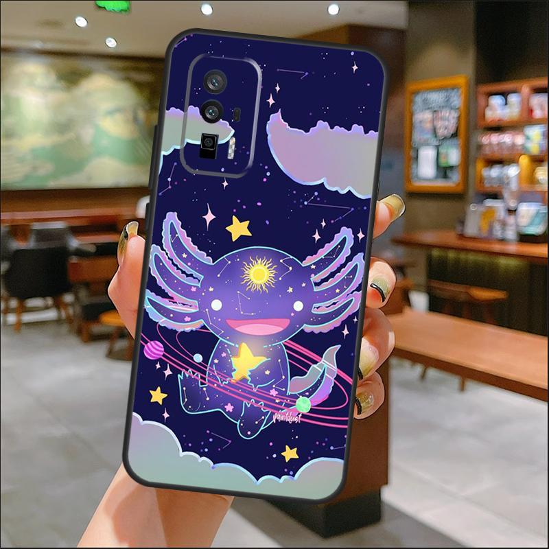 Cute Animal Axolotl Case For Xiaomi 14T Pro 13T 11T 12T 13 14 15 Ultra POCO X7 Pro X3 X5 X6 M6 F5 F6 Pro Cover