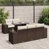 VidaXL Garden Lounge Set with Cushions 6 Pcs Brown Braided Resin 3326734