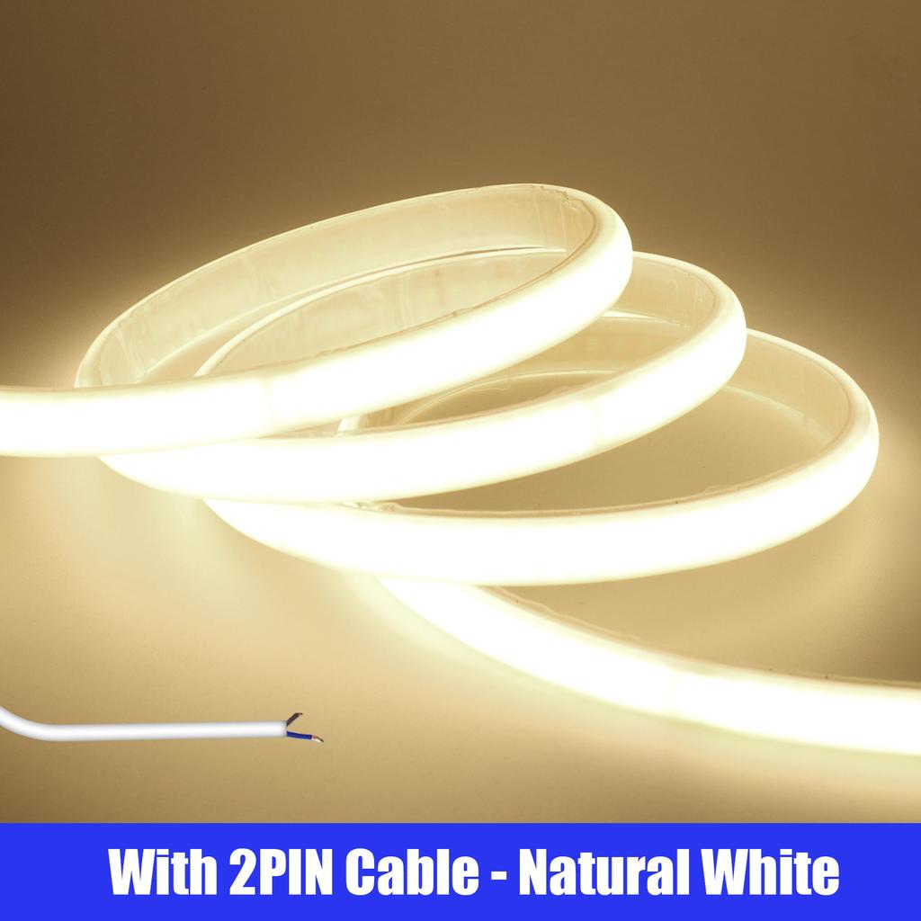 AC 220V COB Streifen 3000K 4000K 6000K Weiß IP65 Wasserdicht Heimdekor Flexibles Band LED Neonlicht