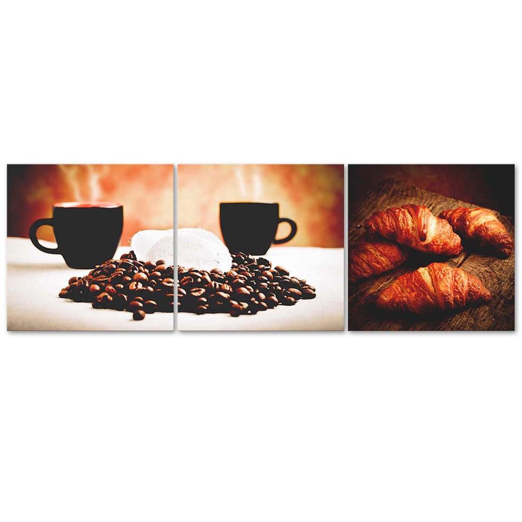 Set of three pictures canvas print Coffee Cake