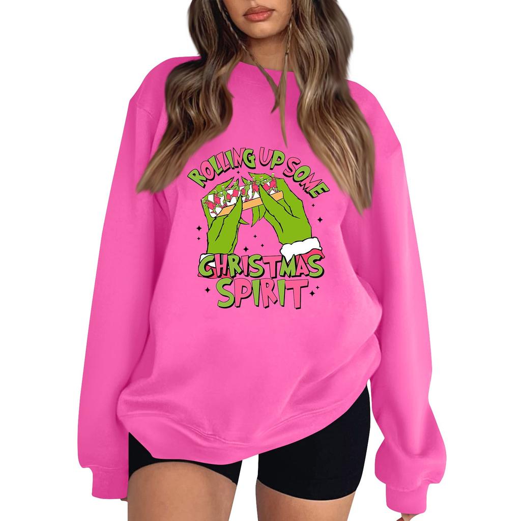 Women's Fashion Lightweight Long Sleeve Pullover Christmas Hoodie