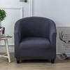 Solid Color Thickened Silver Fox Velvet Sofa Cover Milk Silk Semi-circular Arc Sofa Chair Cover Internet Cafe Single Sofa Cover
