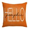 New Autumn Pumpkin Maple Leaf Orange Linen Printed Pillow Thanksgiving Home Sofa Pillow Cover