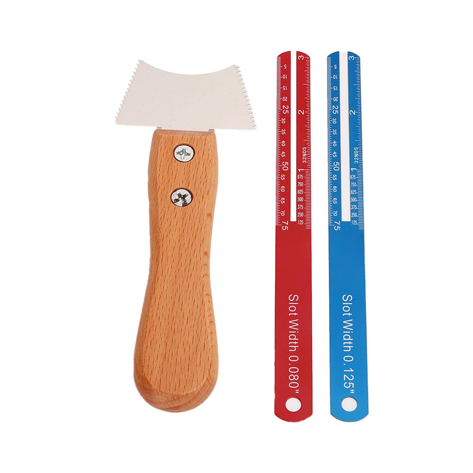 

Набор инструментов для ремонта грифа Зубчатый нож 0,8 дюйма 0,125 дюйма Измеритель ладов Инструмент для ремонта накладки грифа лютье