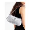 2024 Summer New Messenger Bag Hand-held Rhinestone Women's Bag Trendy Versatile Shoulder Underarm Bag Silver Spice Girl Bag