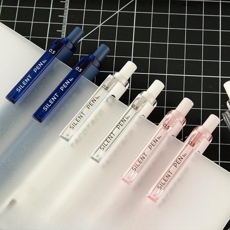 Set 4 buc Pixuri Silențioase Design Desene Animate TacoTaco 0.5mm Pix cu Gel Negru cu Uscare Rapidă pentru Scris Birou Școală