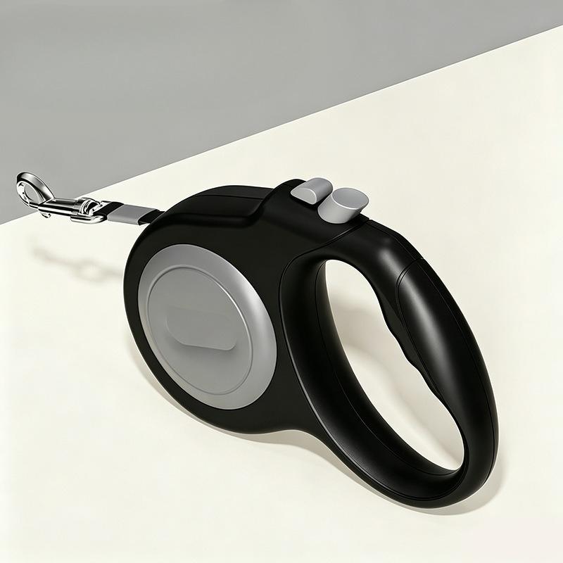 

Automatic Retractable Dog Leash for Dog Control - Golden Retriever and Border Collie Dog Walking Rope серый/чёрный