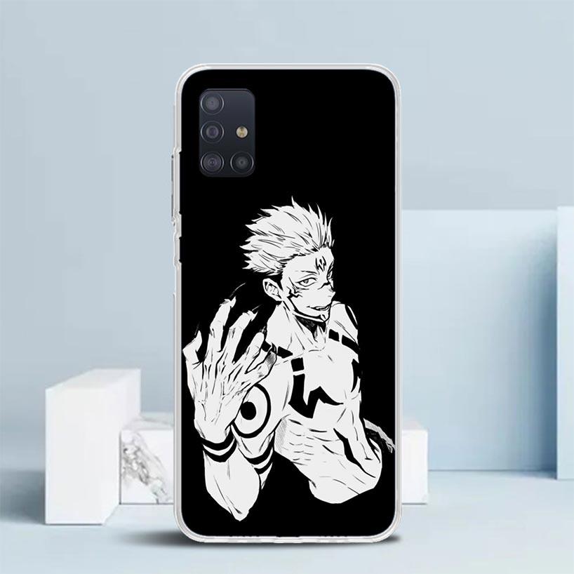 

Black White Kaisen J-Jujutsu Phone Case For Samsung Galaxy A52 A32 A22 A12 A51 A50S A30S A10S Note 20 Ultra 10 S10 Plus A31 A20 Samsung S10 Plus