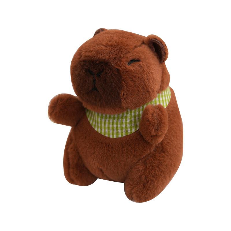 

Capybara Brown Sweet Plush Keychain With Elegant Robe Perfect For Fashionable Decor Backpack
