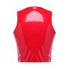 Ladies Glossy PU Leather Crop Top S-3XL Front Double Zippers Sleeveless Slim Tank Top for Club Rave Party Nightwear
