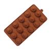 15 Cells Flower-Shaped Chocolate Ice Mold Silicone Cake Decor Mold DIY Baking To