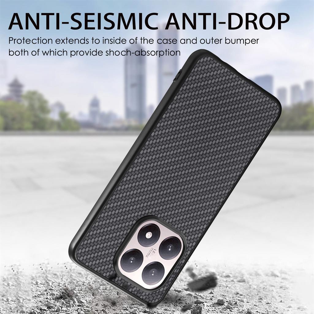 For Xiaomi 15T Case Carbon Fiber Texture PU Leather + PC + TPU Phone Cover