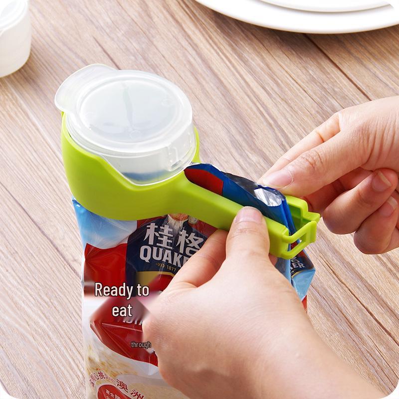 Milk Carton & Food Bag Sealing Clip with Moisture-Proof Spout