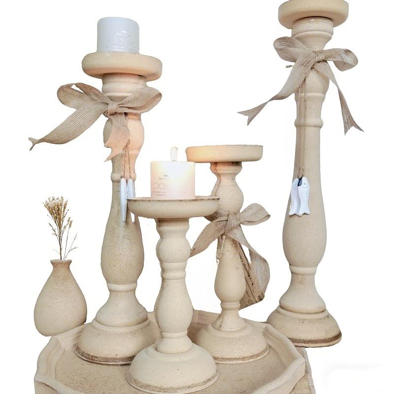 1/2PC Candle Holders Party Table Decor Home Decor Candles Stickers Minimalist Roman Column Photo props Wooden Vintage Rustic