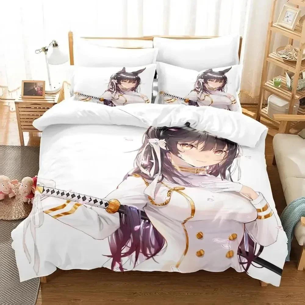 - Azur Lane 3D Bedding Set Single Twin Full Queen King Size Bed Set Adult Kid Bedroom Duvetcover Sets Bed Sheet Set