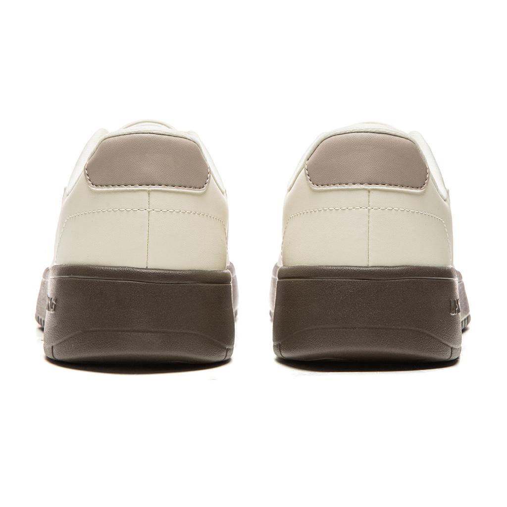 Li Ning January 1.0 Wear resistant And Lightweight Low top Skateboard Shoes Men's Beige White Brown AGCV493-8