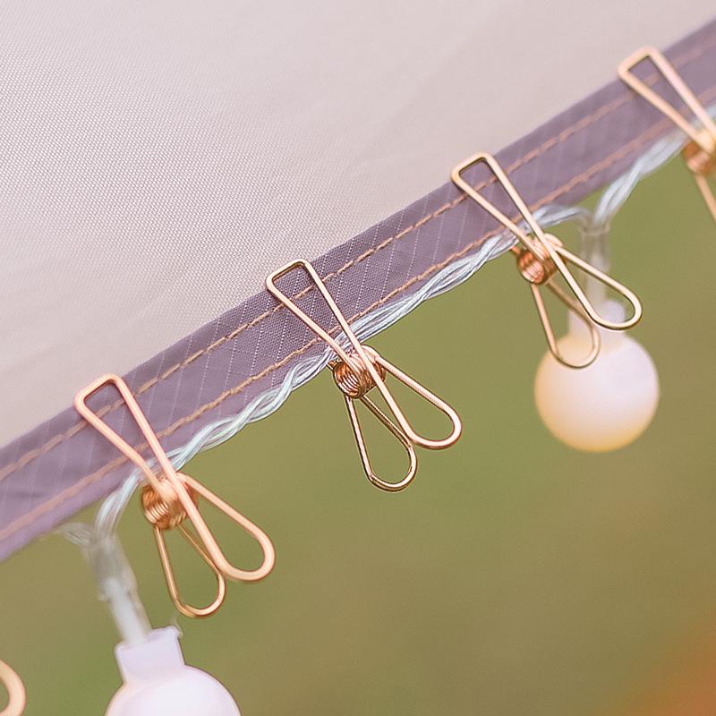 Metal Swallowtail Clips: Versatile Outdoor Tent, Light String, Food Sealing, and Office Supplies Clips