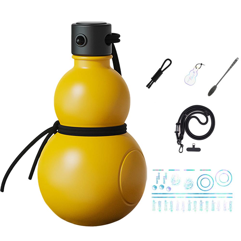 900 ML Gourd Water Bottle Chinese Retro-inspired with Strap Waist Rope Cup Brush Charm DIY Sticker Gourd Ornament