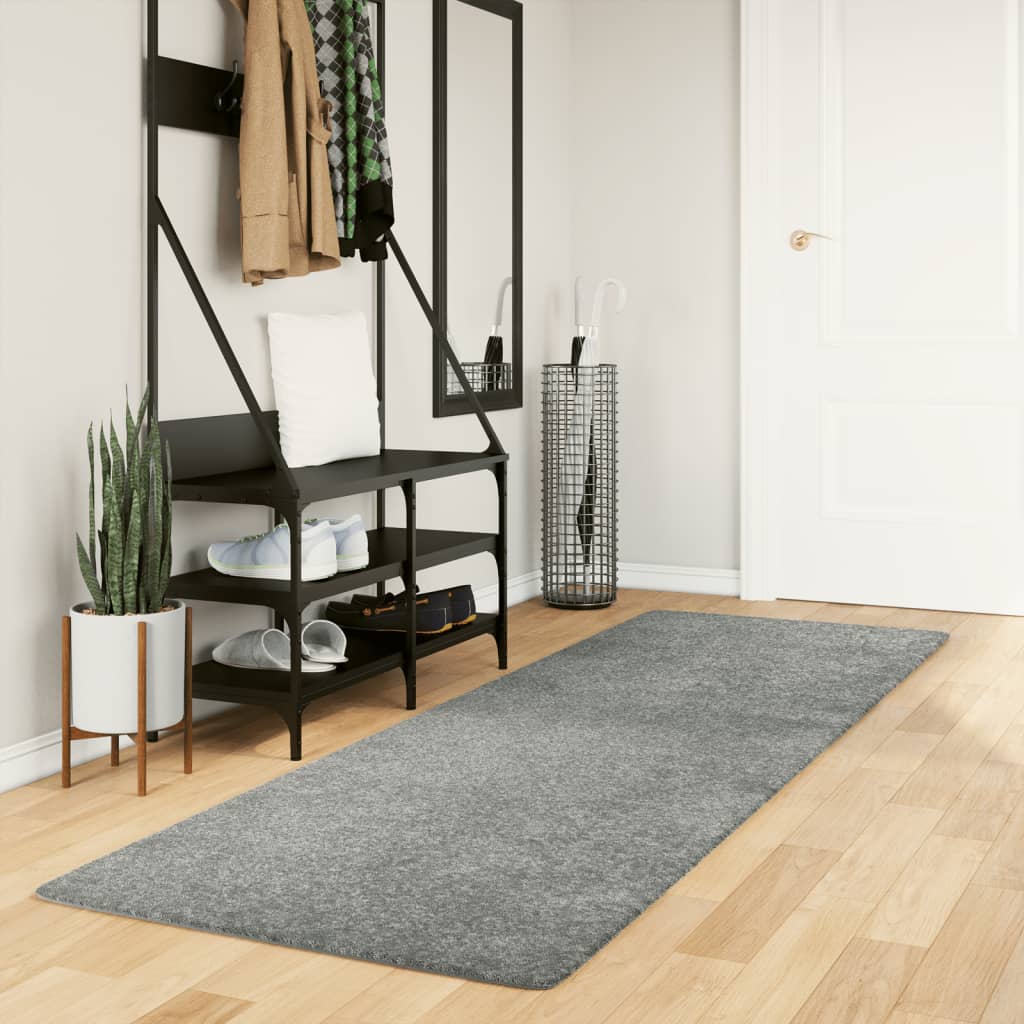 Shaggy Rug High Pile Modern Green 80 x 250 cm