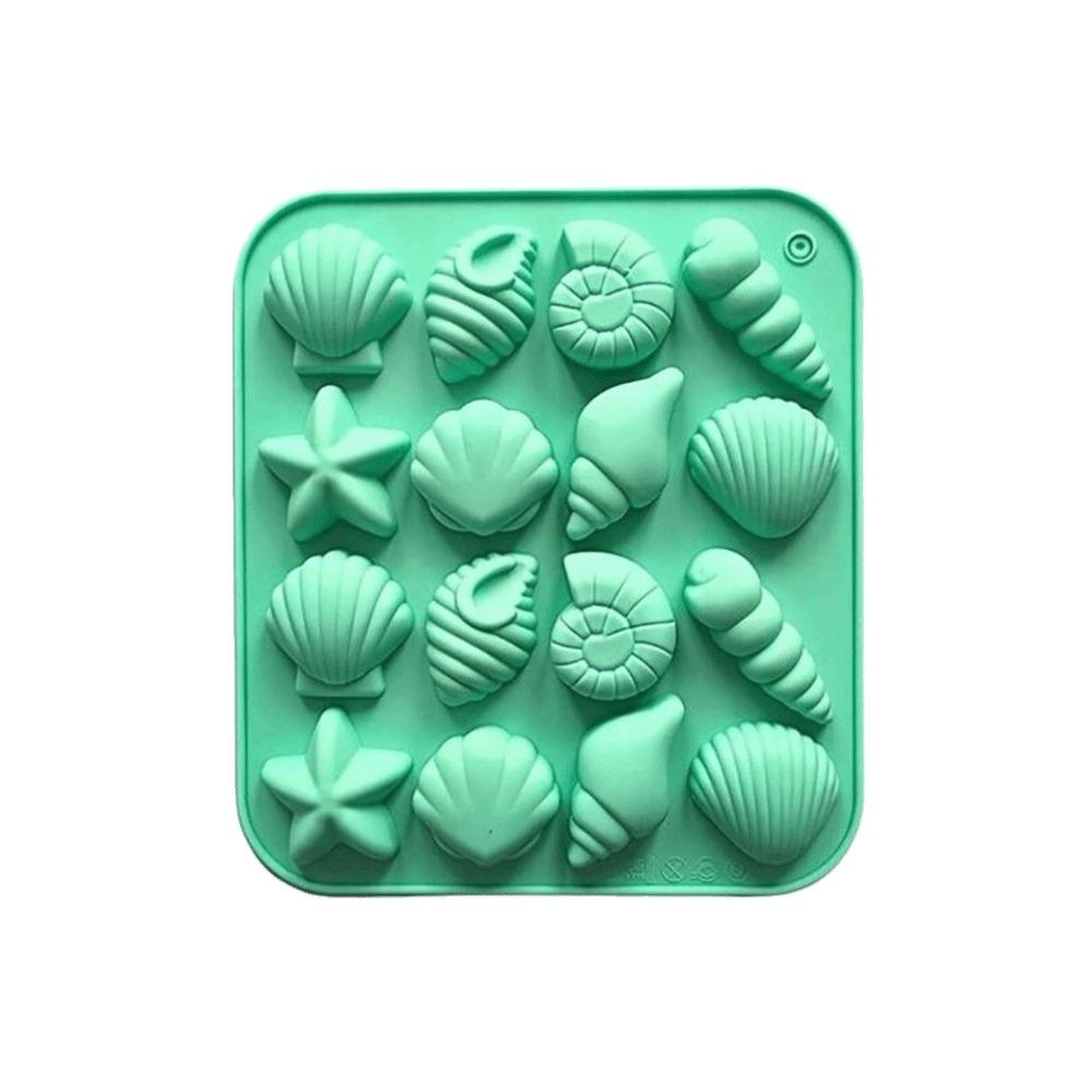 

Conch 3D Shell Mold Starfish Shape Marine Animal Mold Baking Supplies Ice Cube Tray Candy Making зелёный