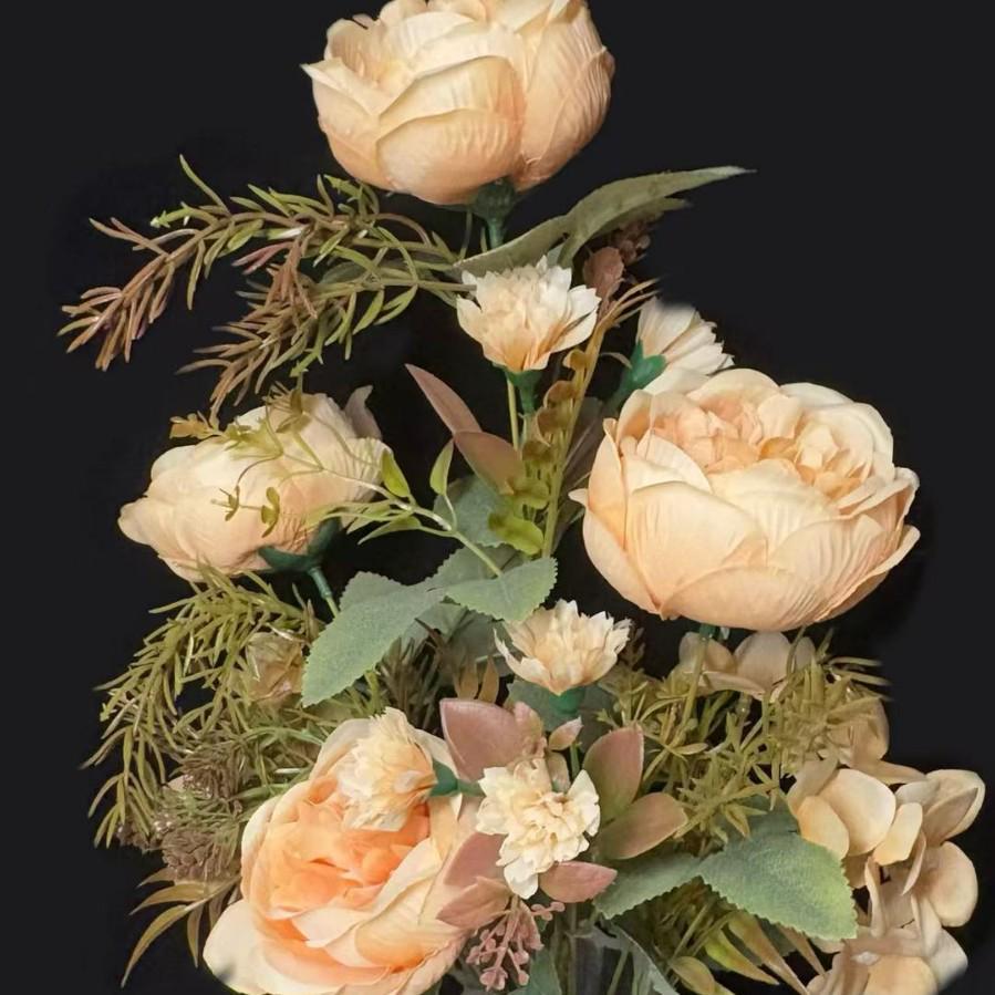 9 Heads Fan-shaped Austin Rose for Home and Wedding Decor