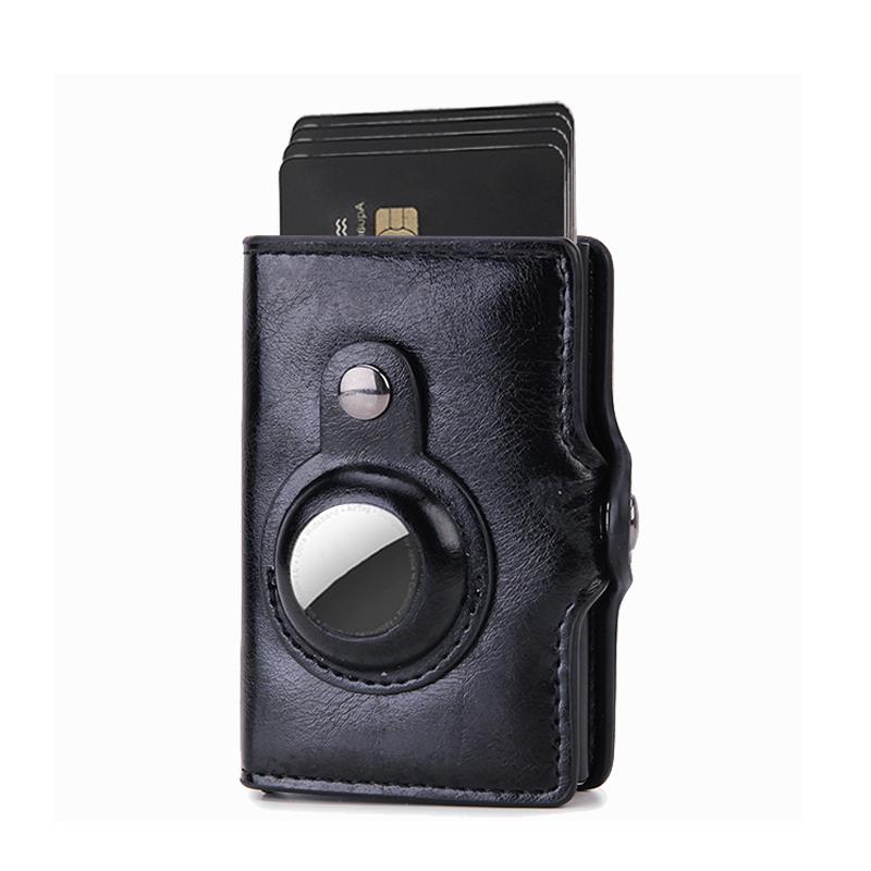 Carbon Rfid Card Holder Men Women Airtag Wallet Money Bag Leather Purse Slim Thin Wallets For Apple AirTags Tracker Air Tag