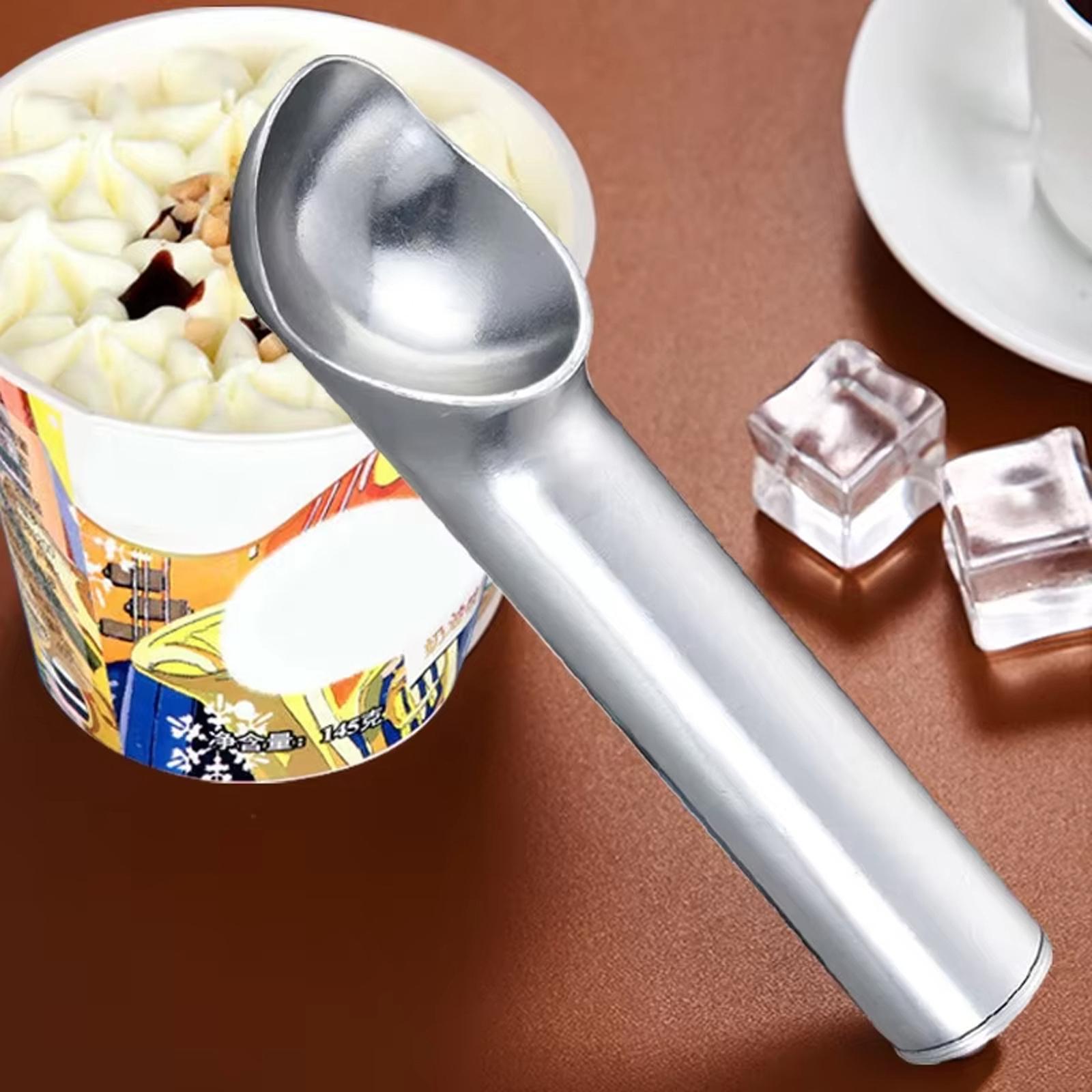 

Aluminum Alloy Ice Cream Scoop Melon Baller Fruit Scoop Commercial Ice Cream Spoon for Kitchen one size срібний