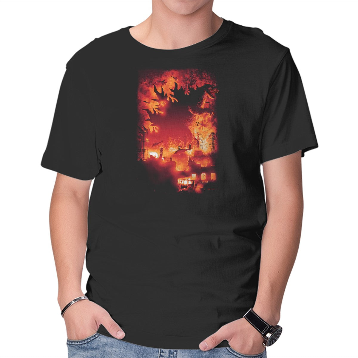 Unisex Crew Neck T-Shirt Oh No, There Goes Tokyo Graphic Short Sleeve Casual Tee M