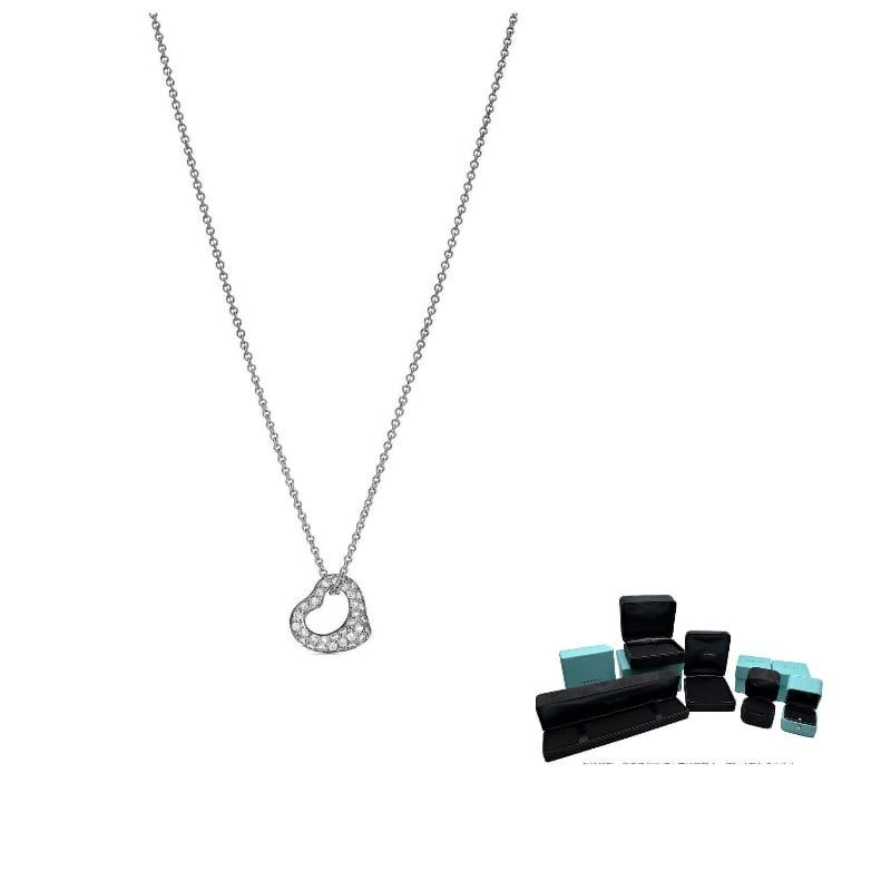 TIFFANY & CO. Elsa Peretti Platinum 950 Necklaces Women's Silver 74223311