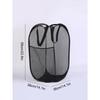 2pcs Large Capacity Dirty Clothes Basket Storage Bucket Mesh Bathroom Portable Foldable Dirty Clothes Basket