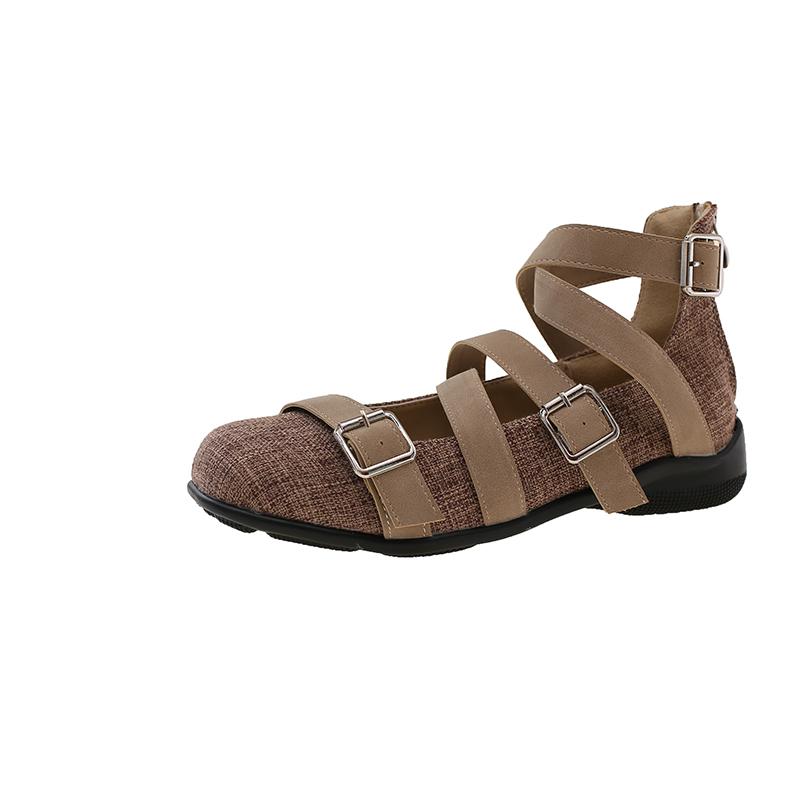 

Fashion Women Flats Square Toe Loafers Shoes Casual Sport Sandals New Fashion Summer Sneakers 2025 Walking Shallow Woman Shoes 40