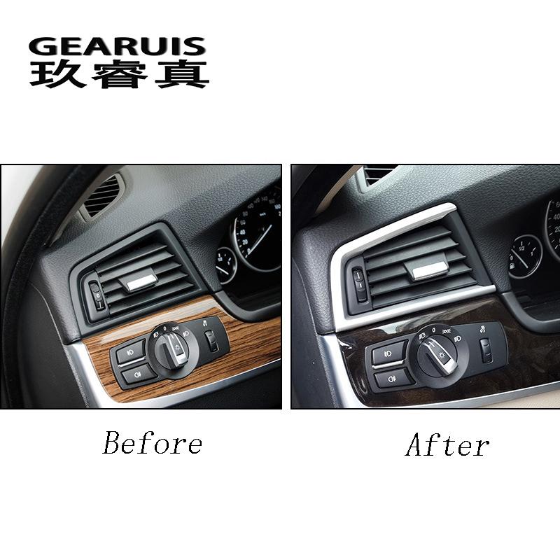 Styl auta Klimatizace Kryt rámu ventilace Nálepky lem Panel výstupu vzduchu pro BMW f10 F18 řady 5 Interior Auto