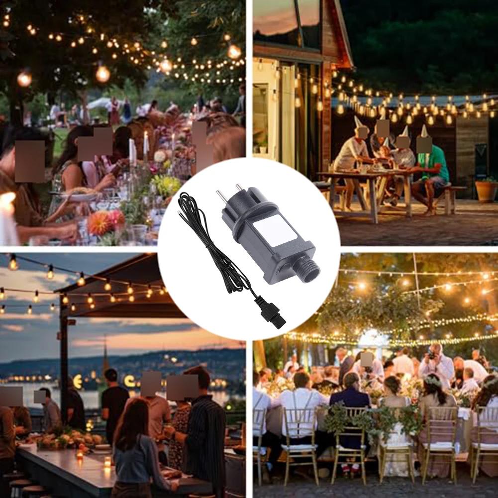 Waterproof Led Light Adapter Led Strip Black Direct Replacement Supports Up To 800 Bulbs For Indoor Decoration